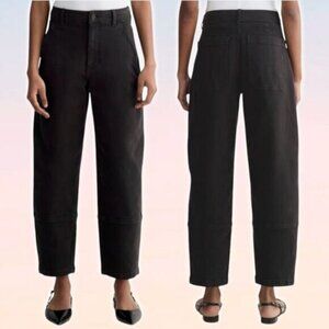 EVERLANE The Utility Barrel Pant Washed Black Organic Cotton